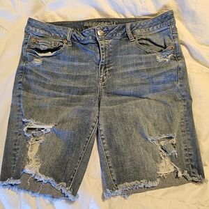 American Eagle Skinny Bermuda Denim Shorts - Size 16